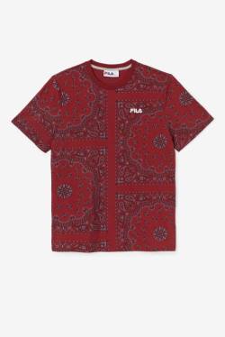 Red Men's Fila Kensico Tee T Shirts | Fila546JH