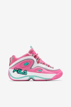 White / Pink Women's Fila Grant Hill 3 Sneakers | Fila689WG